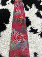 Jose Piscador Pink Abstract Tie