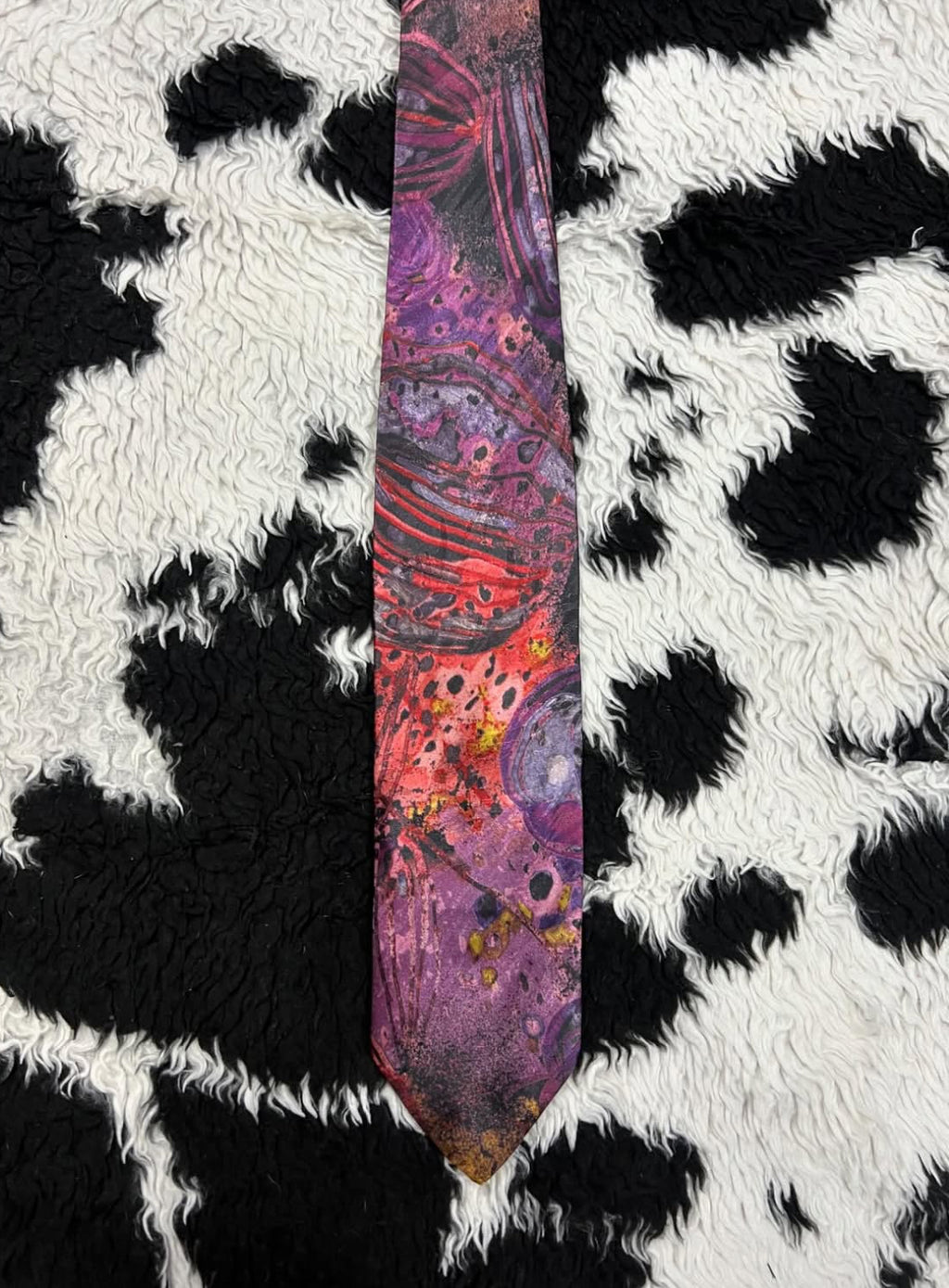 Prince Bellini Purple Abstract Tie