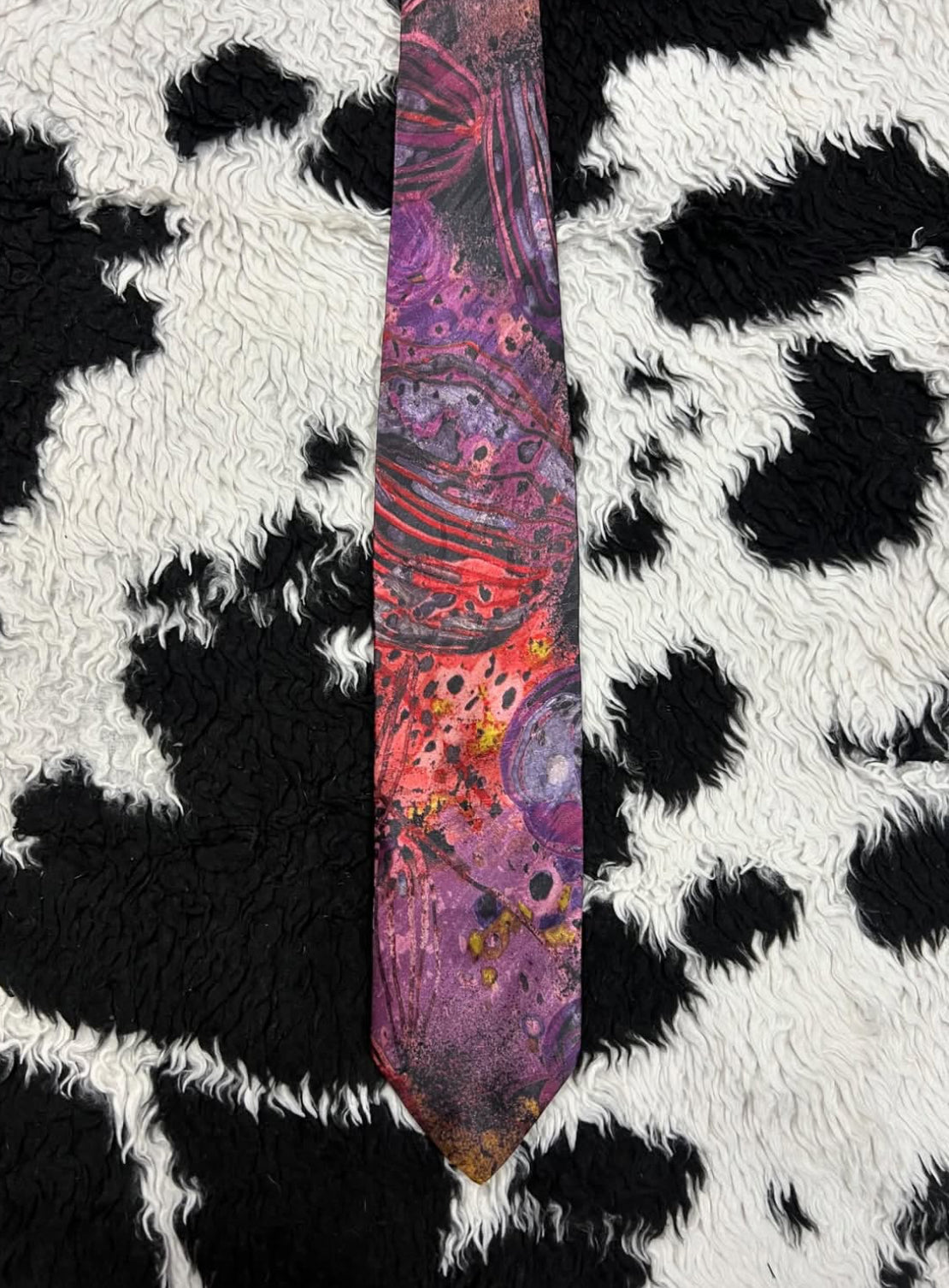 Prince Bellini Purple Abstract Tie