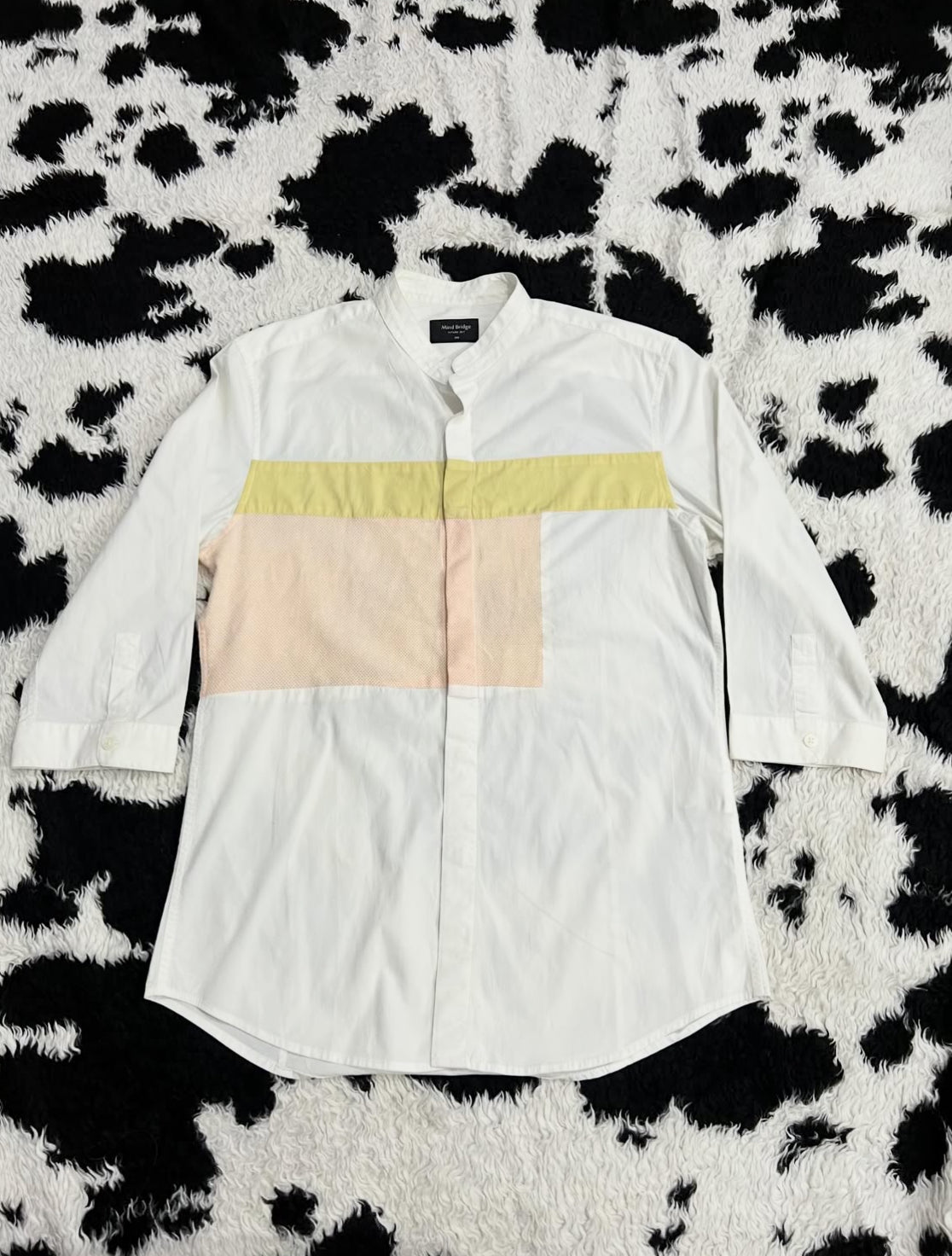 Mind Bridge White Patchwork Buttonup