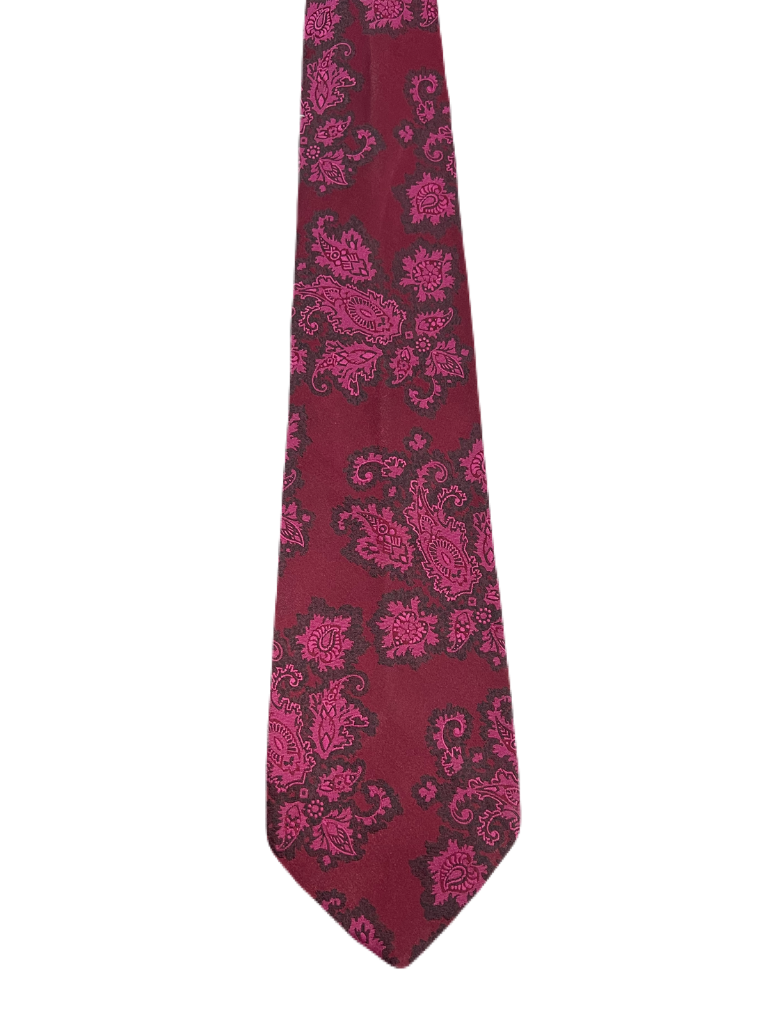 John Collier Pink Paisley Tie
