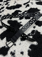 Black Hearts Holed Belt