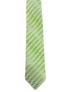 Double TWO Green Embroidered Tie