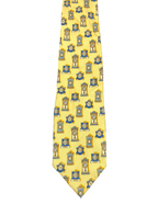 Clocks Graphic Tie