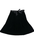 Bow Black Velvet Skirt