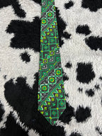 Green Patterned Tie