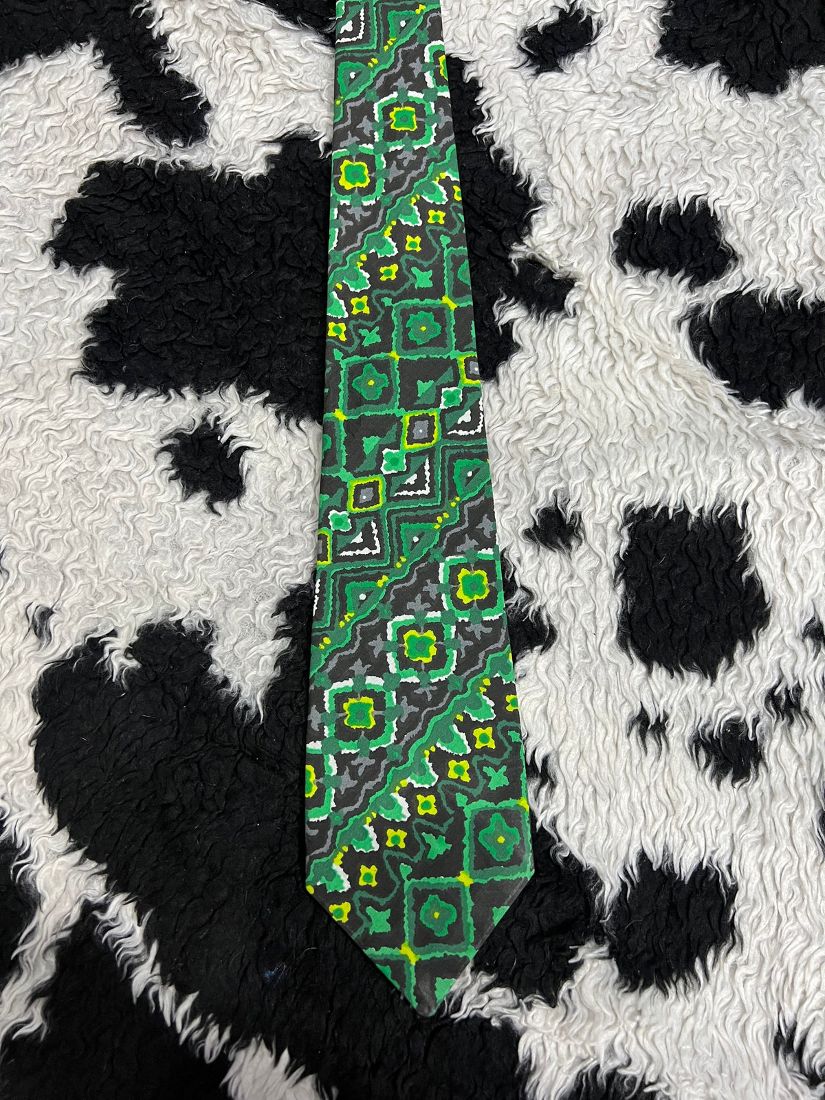 Green Patterned Tie