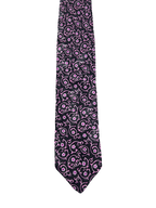 Black & Pink Floral Tie