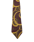 Plum & Yellow Embroidered Tie
