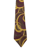 Plum & Yellow Embroidered Tie