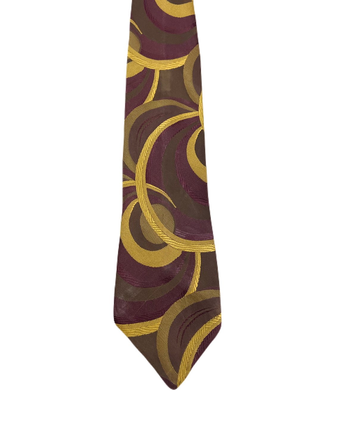 Plum & Yellow Embroidered Tie