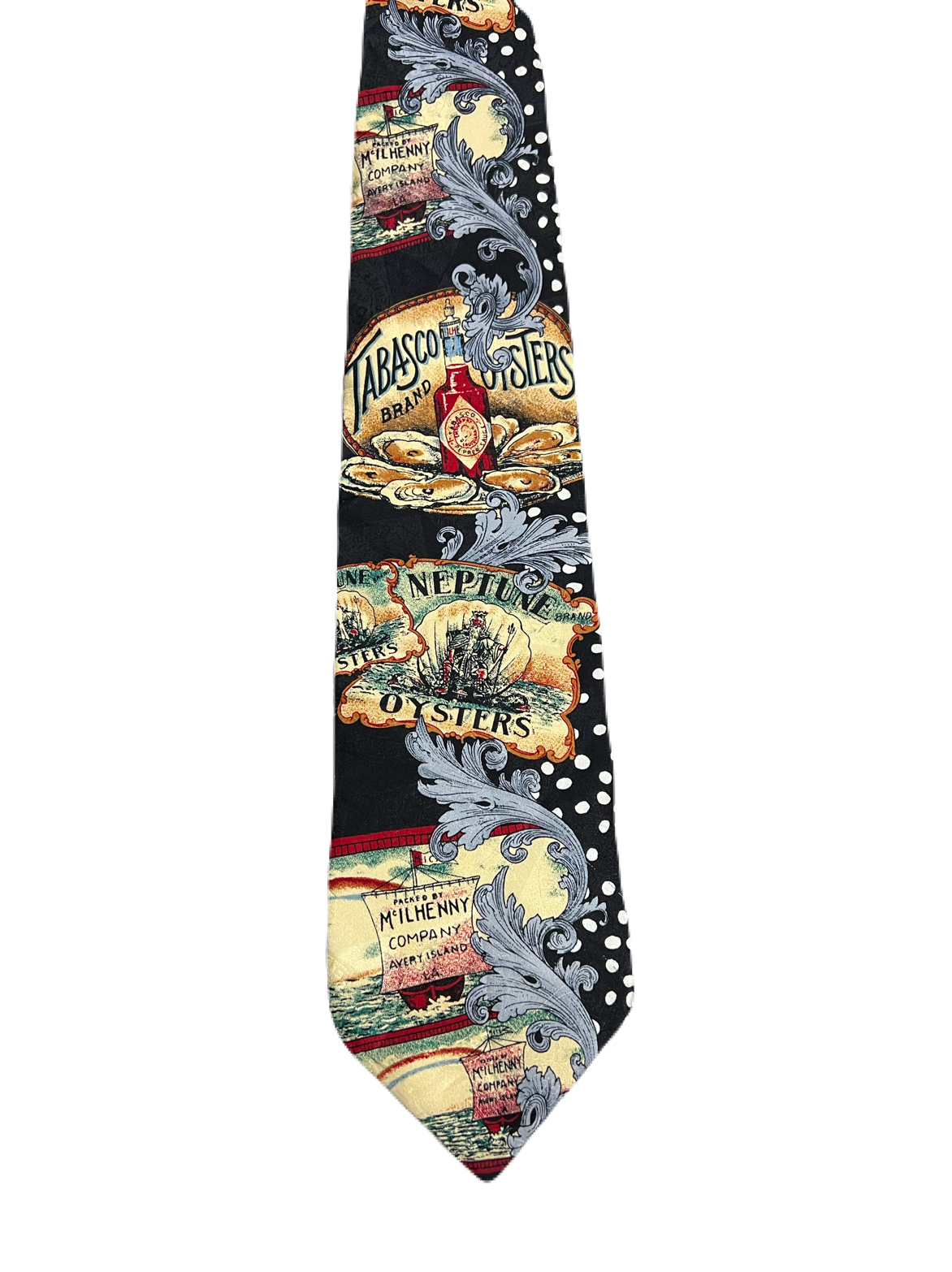 Tabasco Neptune Oysters Ships Tie