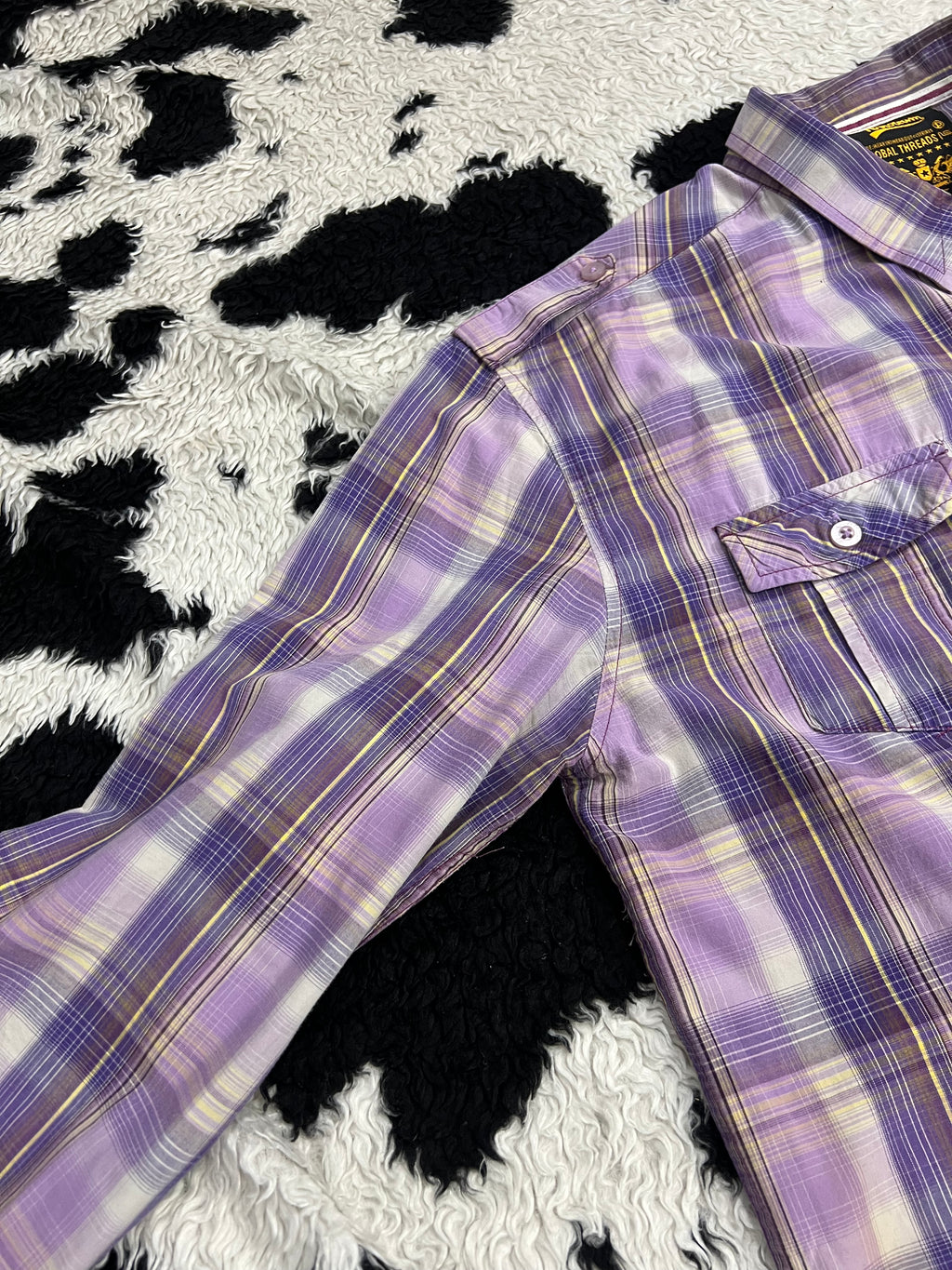 Petroleum Embroidered Buttonup