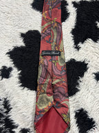 Giovanni Fully Embroidered Red Tie