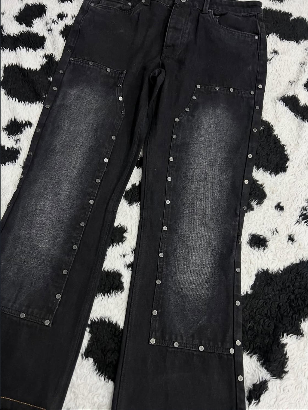 Black Studded Denims (Waist 34)