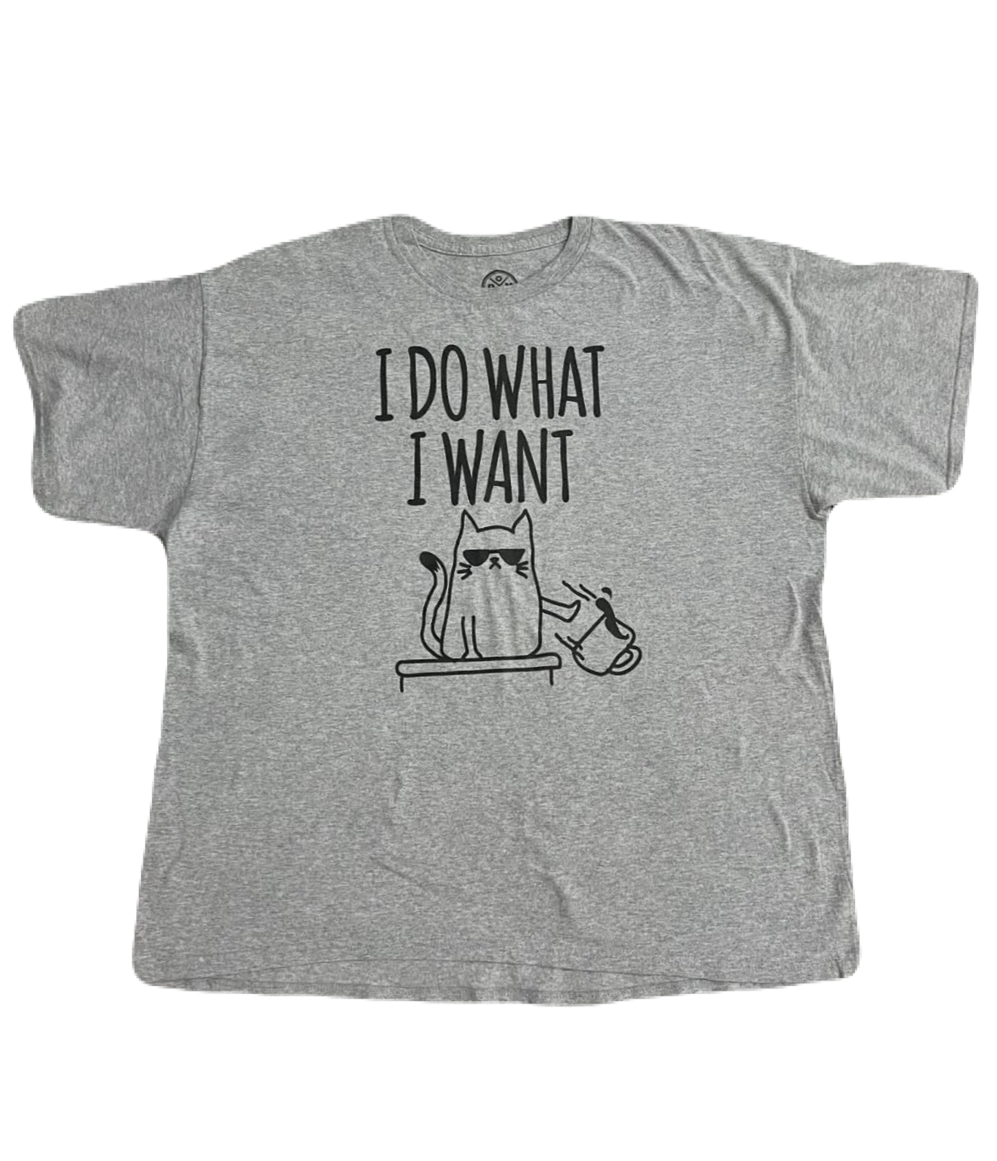 "I do what I want" Cat Tee (Extra Large)
