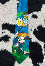 Vintage Disney Mickey & Donald Duck Golf Tie