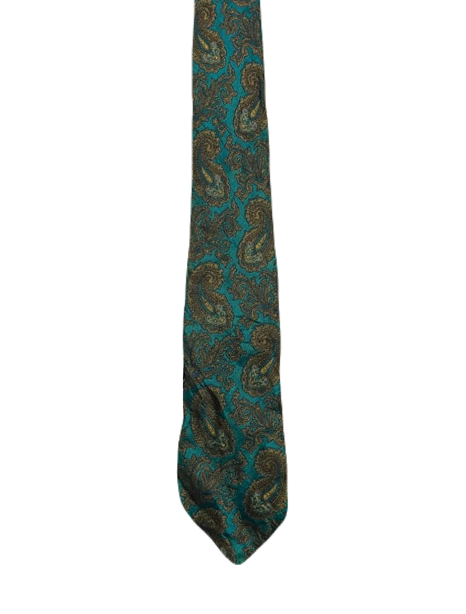 PRINCIPLES Green Paisley Narrow Tie