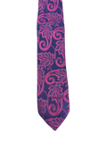 Luxury Blue & Pink Paisley Tie