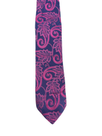 Luxury Blue & Pink Paisley Tie