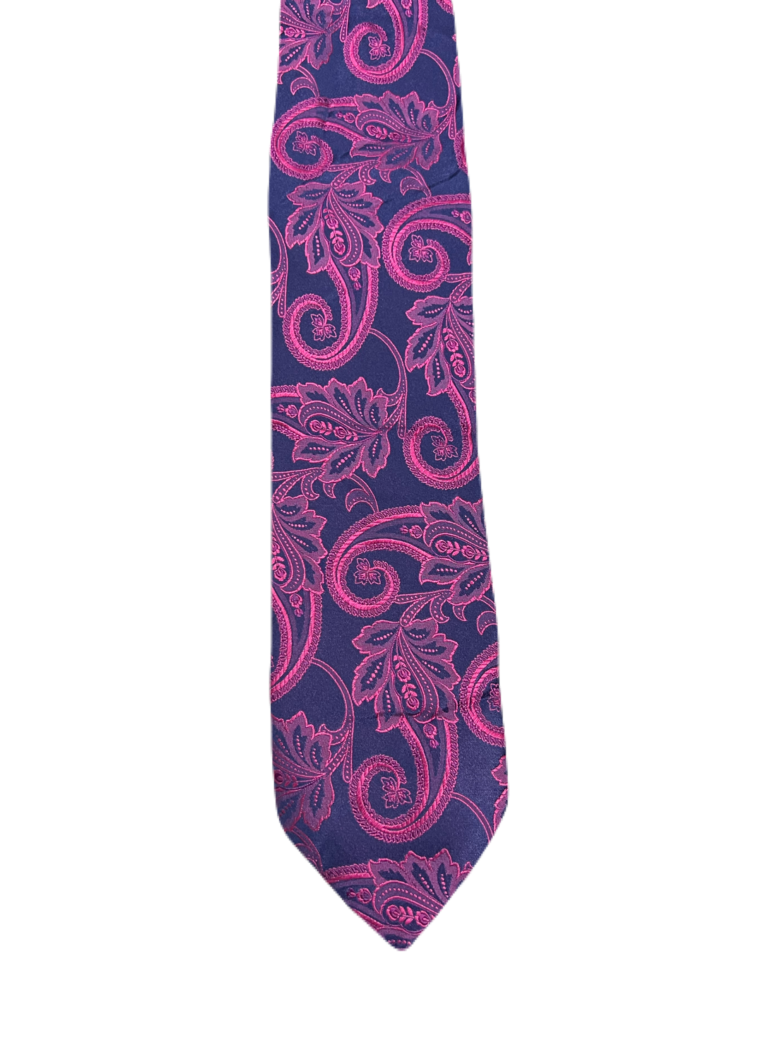 Luxury Blue & Pink Paisley Tie