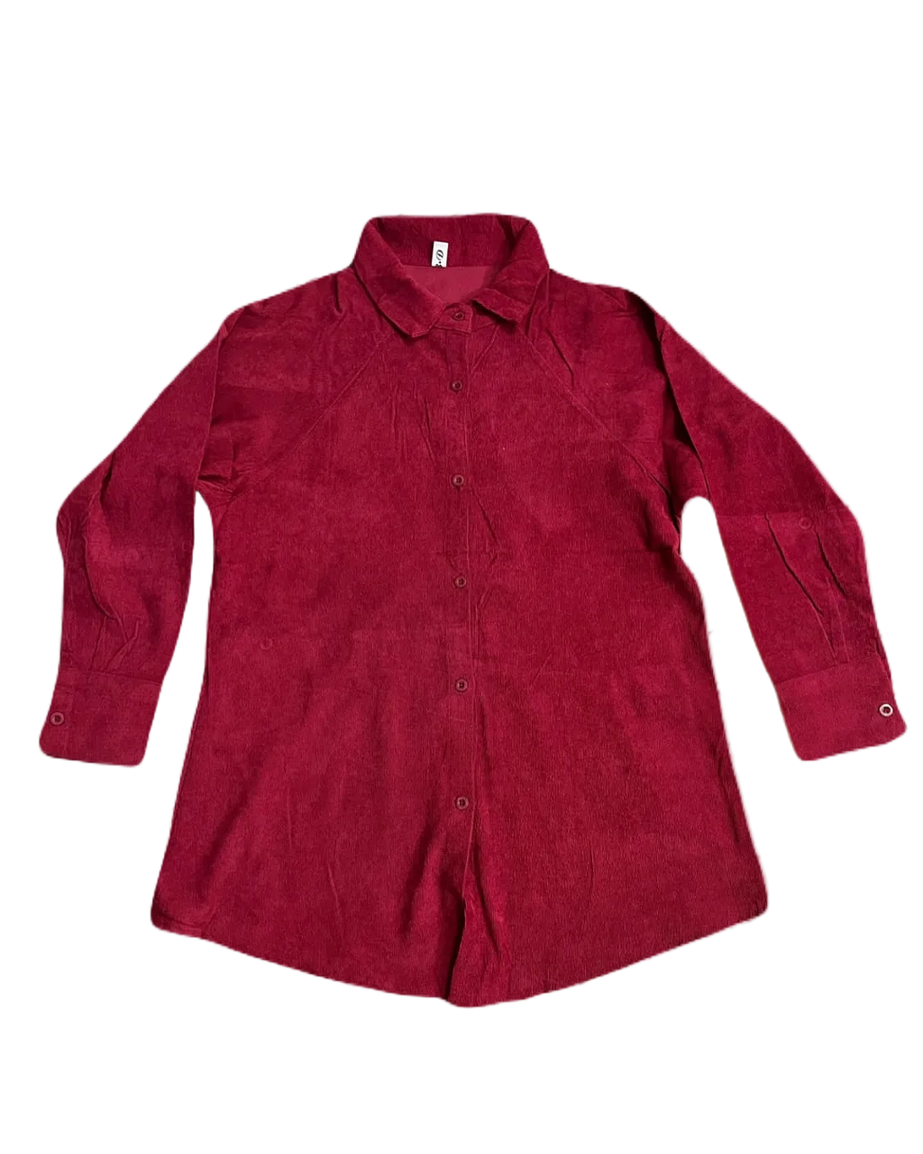 Red Corduroy Buttonup