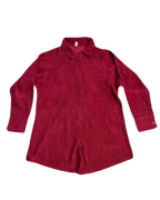Red Corduroy Buttonup