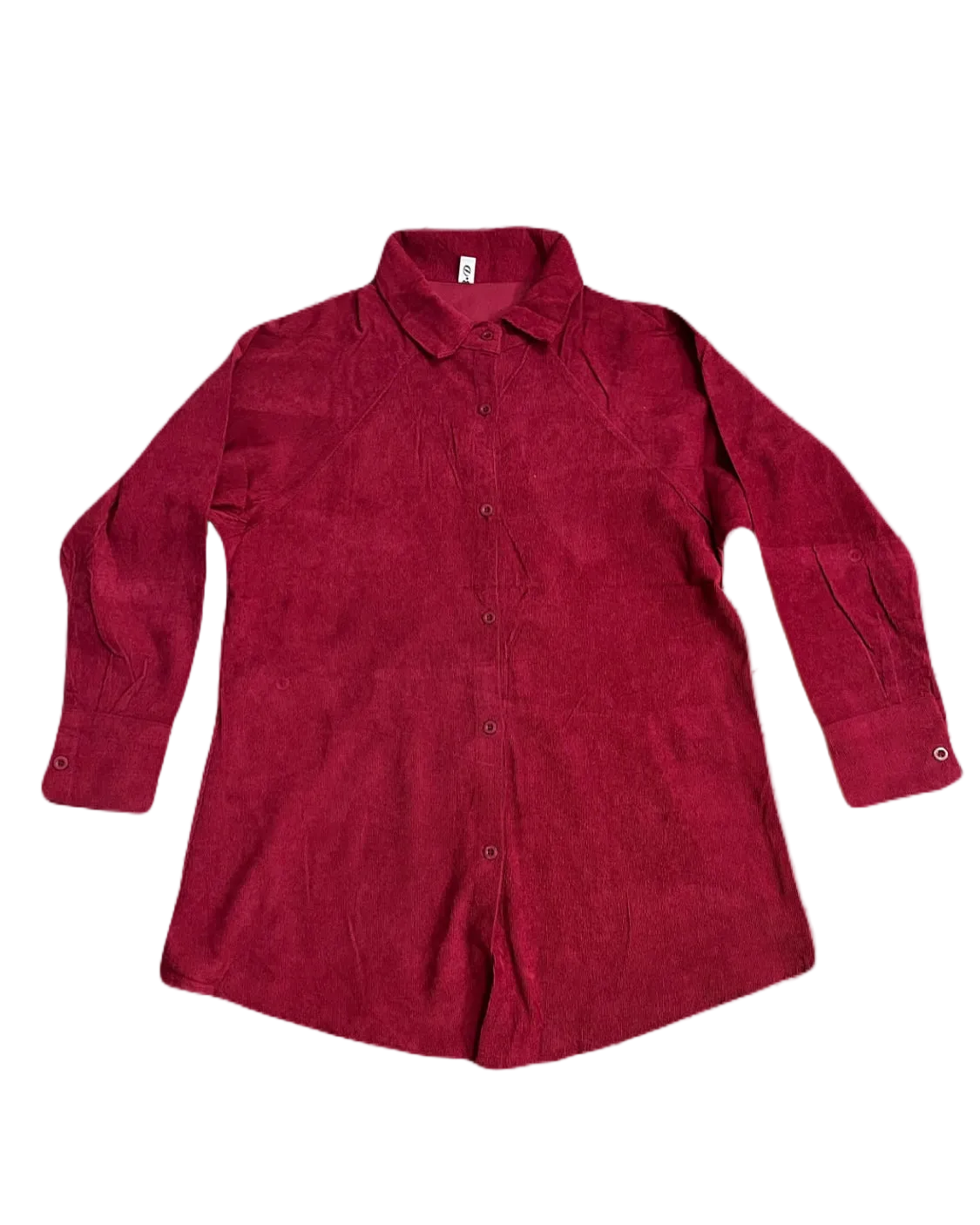 Red Corduroy Buttonup