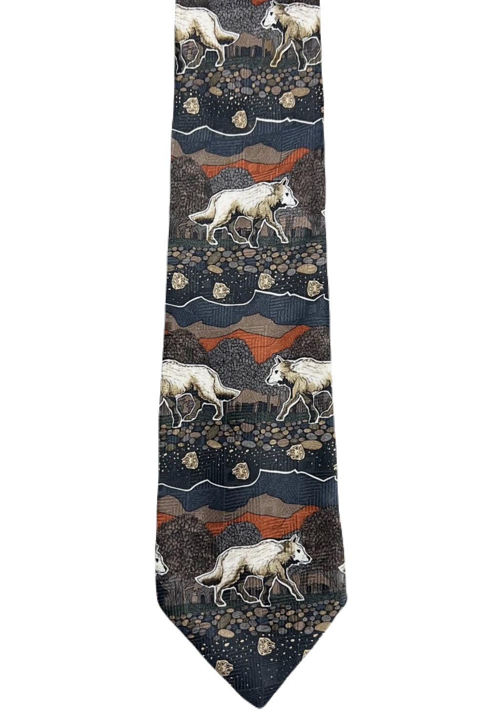 Pack of Wolves in Forest Tie