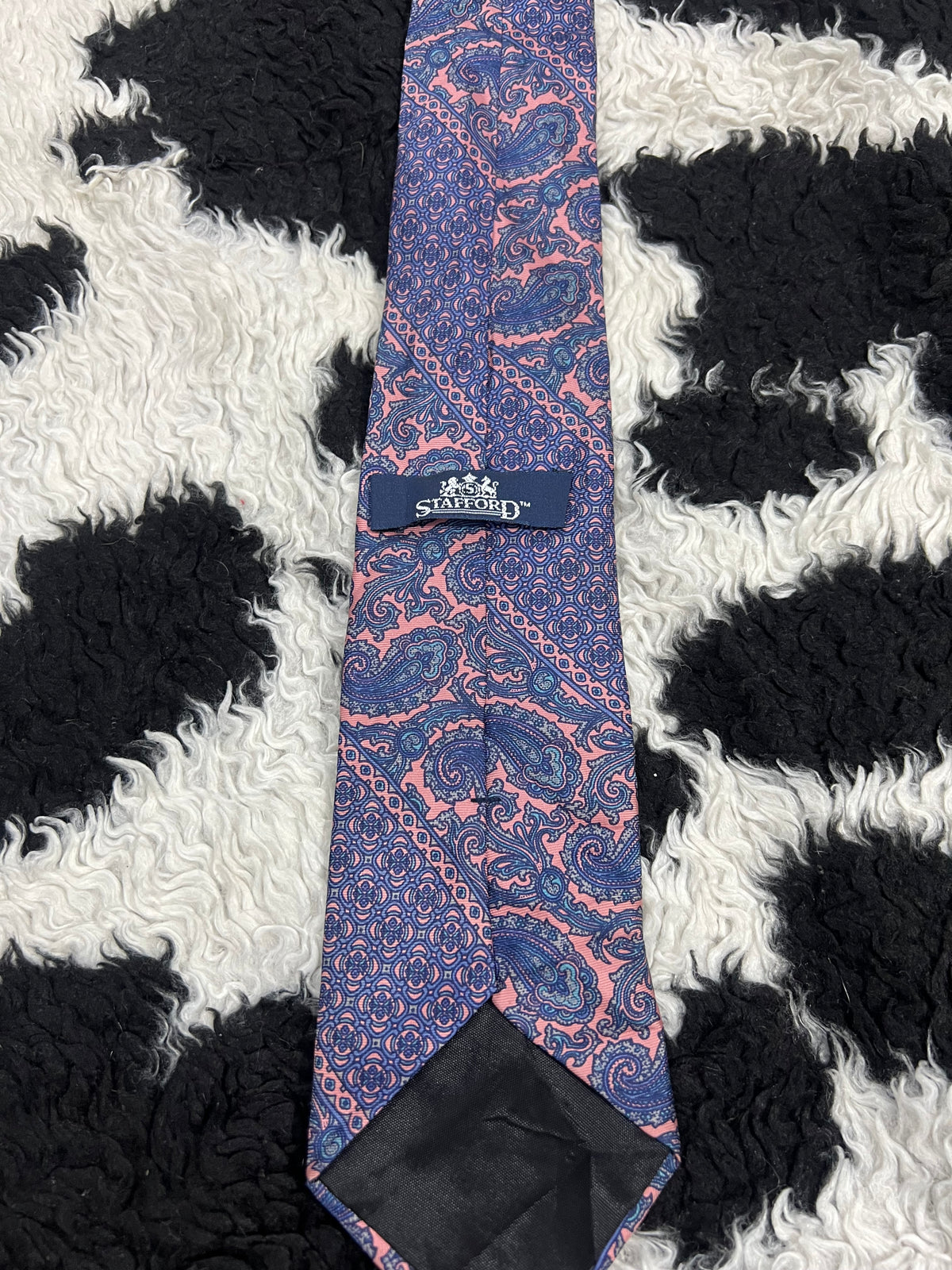 Stafford Blue & Pink Paisley Tie