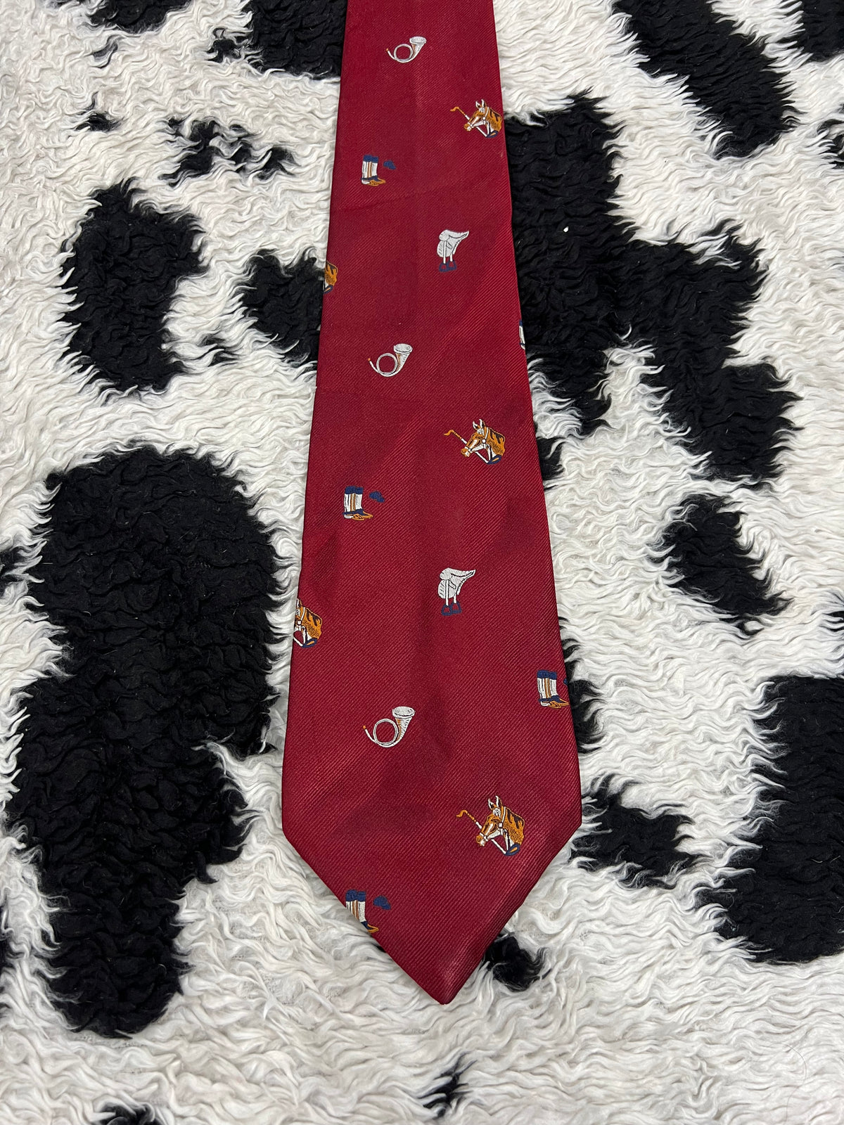Equestrian Embroidered Tie