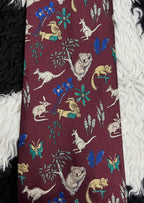 Embroidered Wild Animals Tie