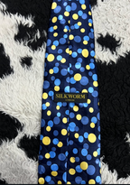 Silkworm Blue & Yellow Dotted Tie