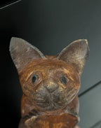 Wooden Cat Sculpture