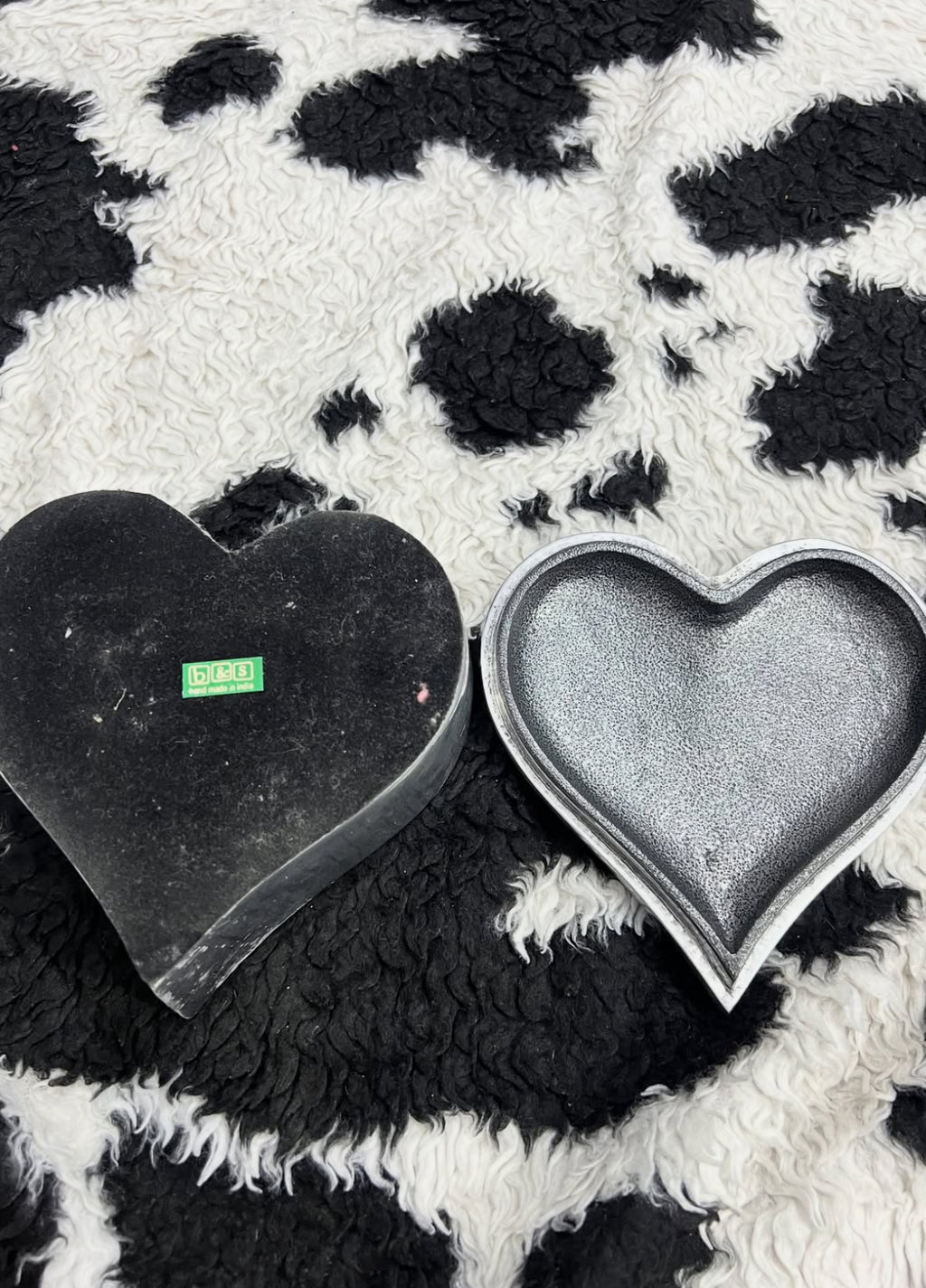 Silver Metal Heart Container