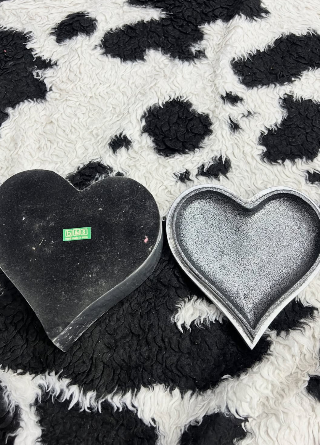 Silver Metal Heart Container