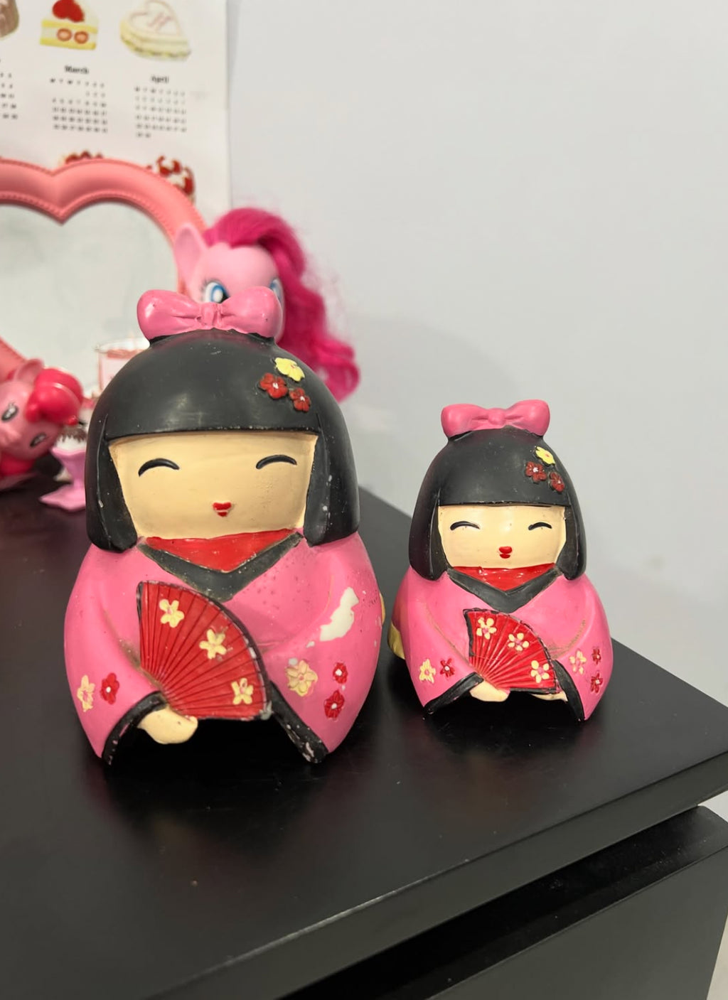 Vintage Kokeshi Dolls (Set of 2)