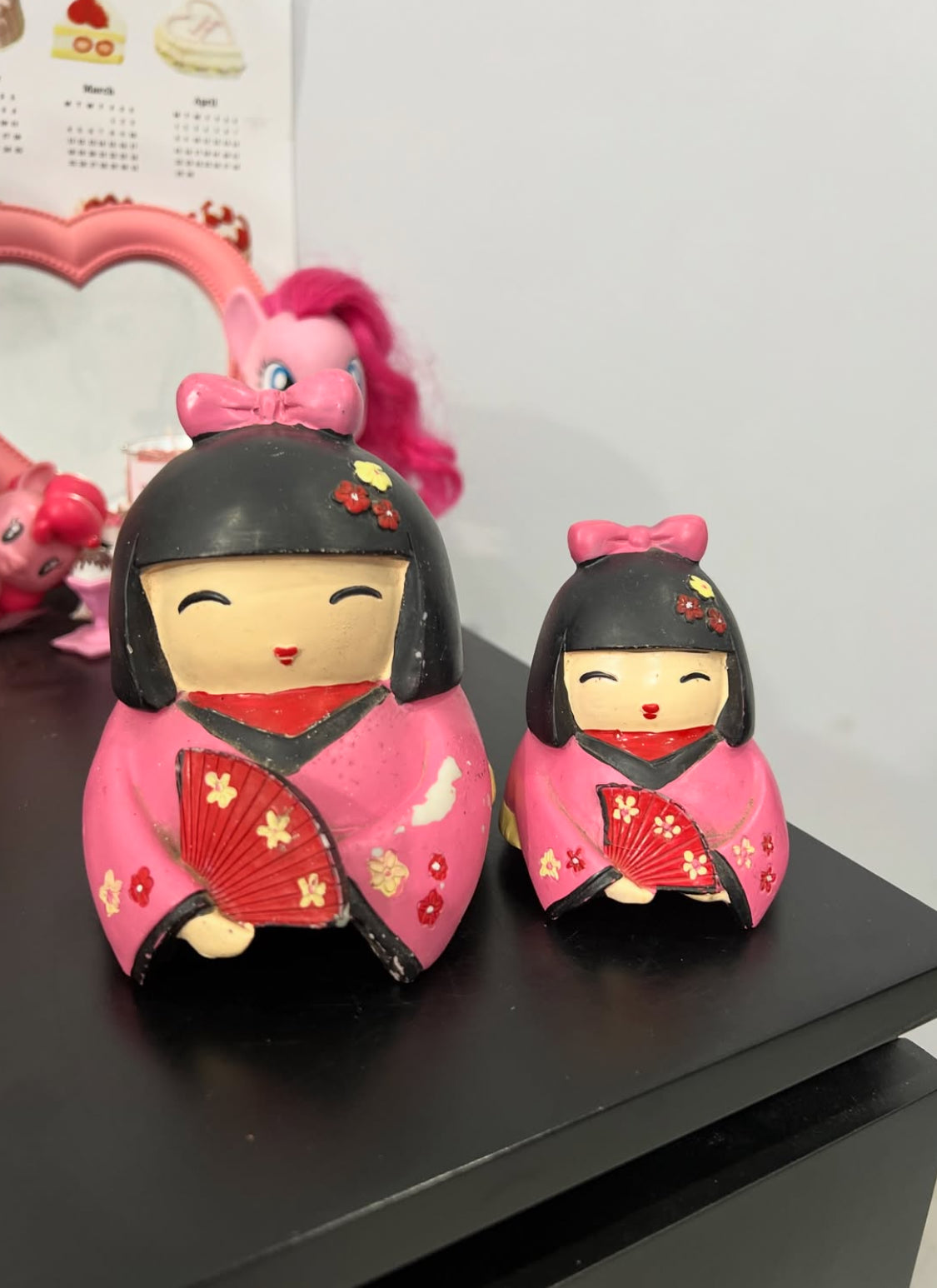 Vintage Kokeshi Dolls (Set of 2)