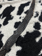 Black Braided Wide Belt