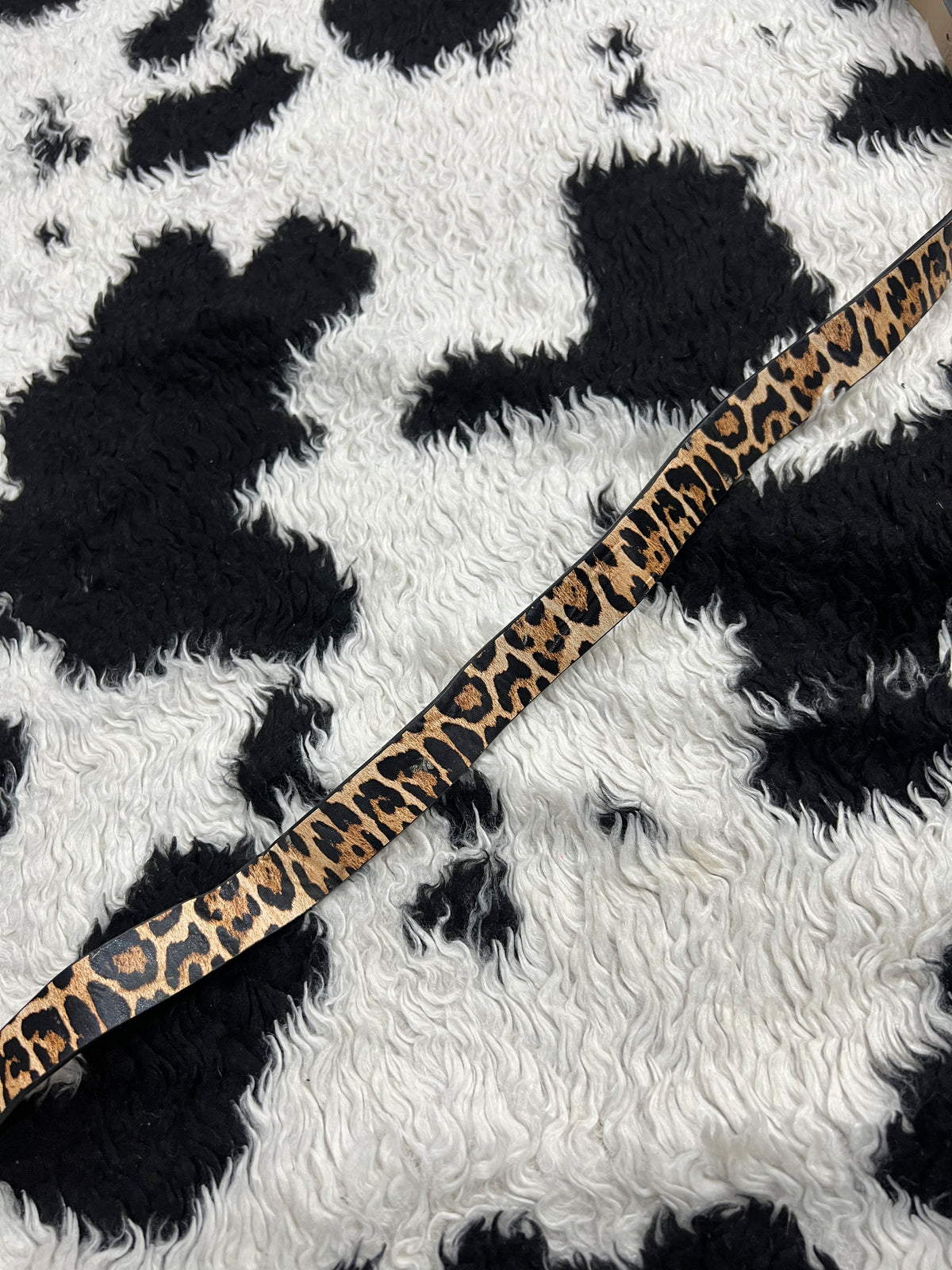Narrow Cheetah Print Belt