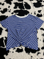 Blue & White Striped Tied-Up Shirt (Medium / Large)