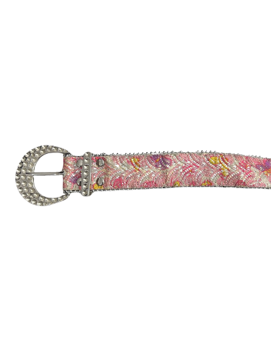 Glitter Pink Lace Belt
