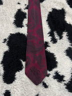 Luxury Paisley Plum & Black Paisley Embroidered Tie