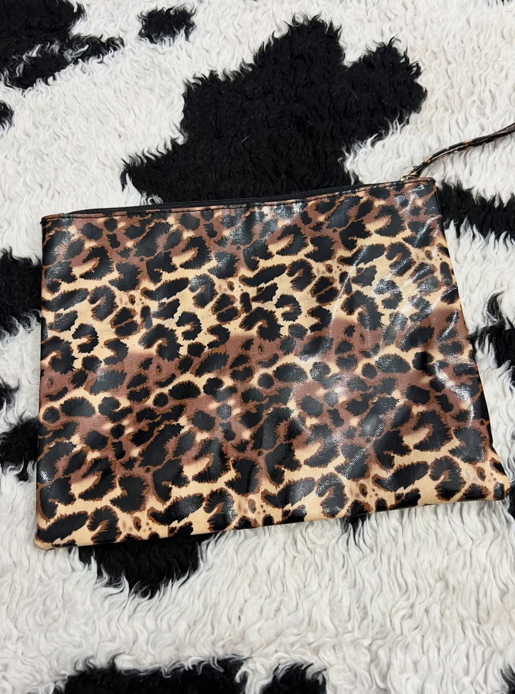 "Take Me to The Beach" Cheetah Print Pouch
