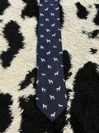 Dogs Embroidered Narrow Tie