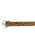 Heart Buckle Cheetah Print Belt