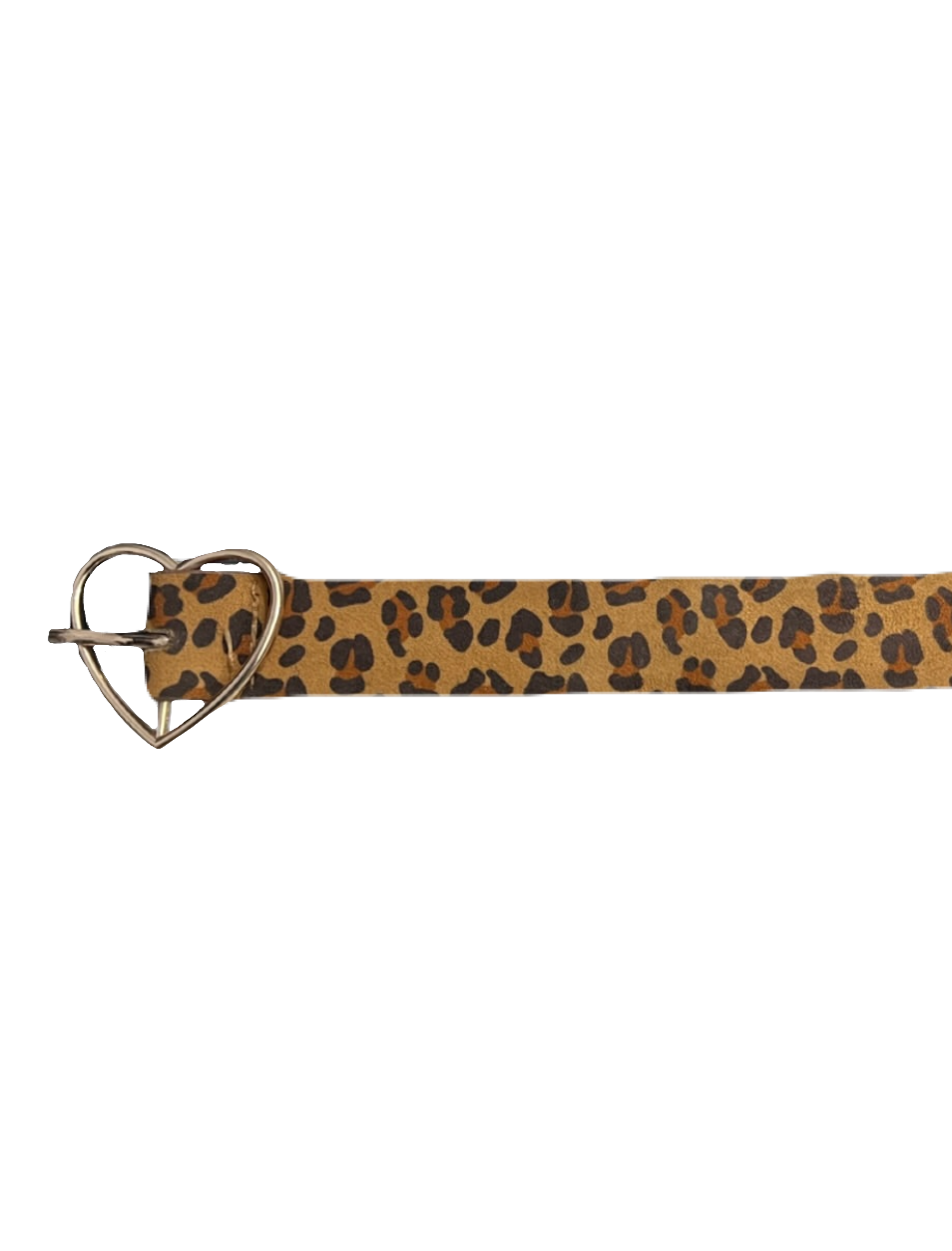 Heart Buckle Cheetah Print Belt