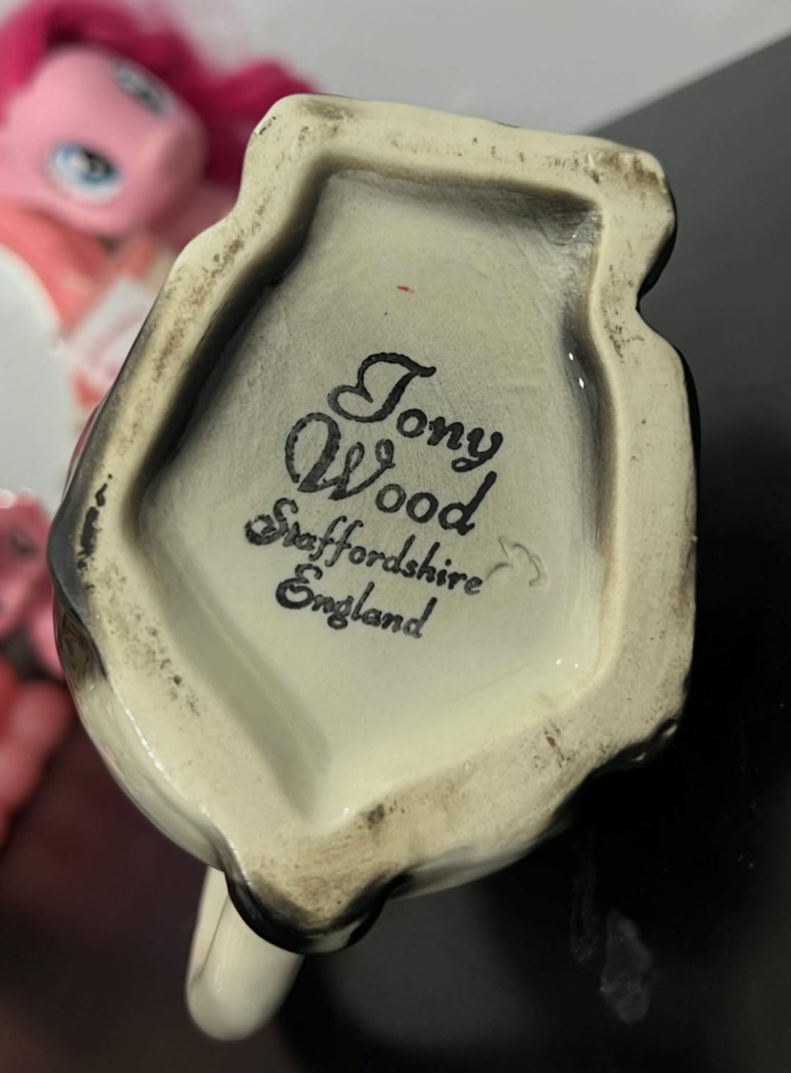 Vintage Tony Wood Rabbit Creamer Jar