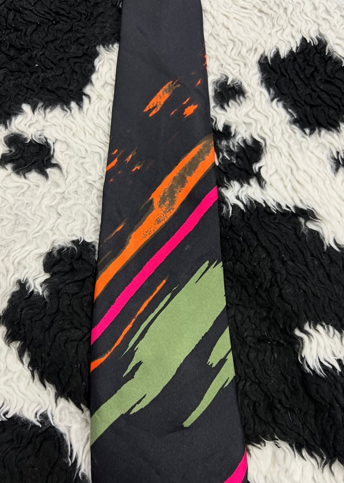 Black Abstract Art Tie