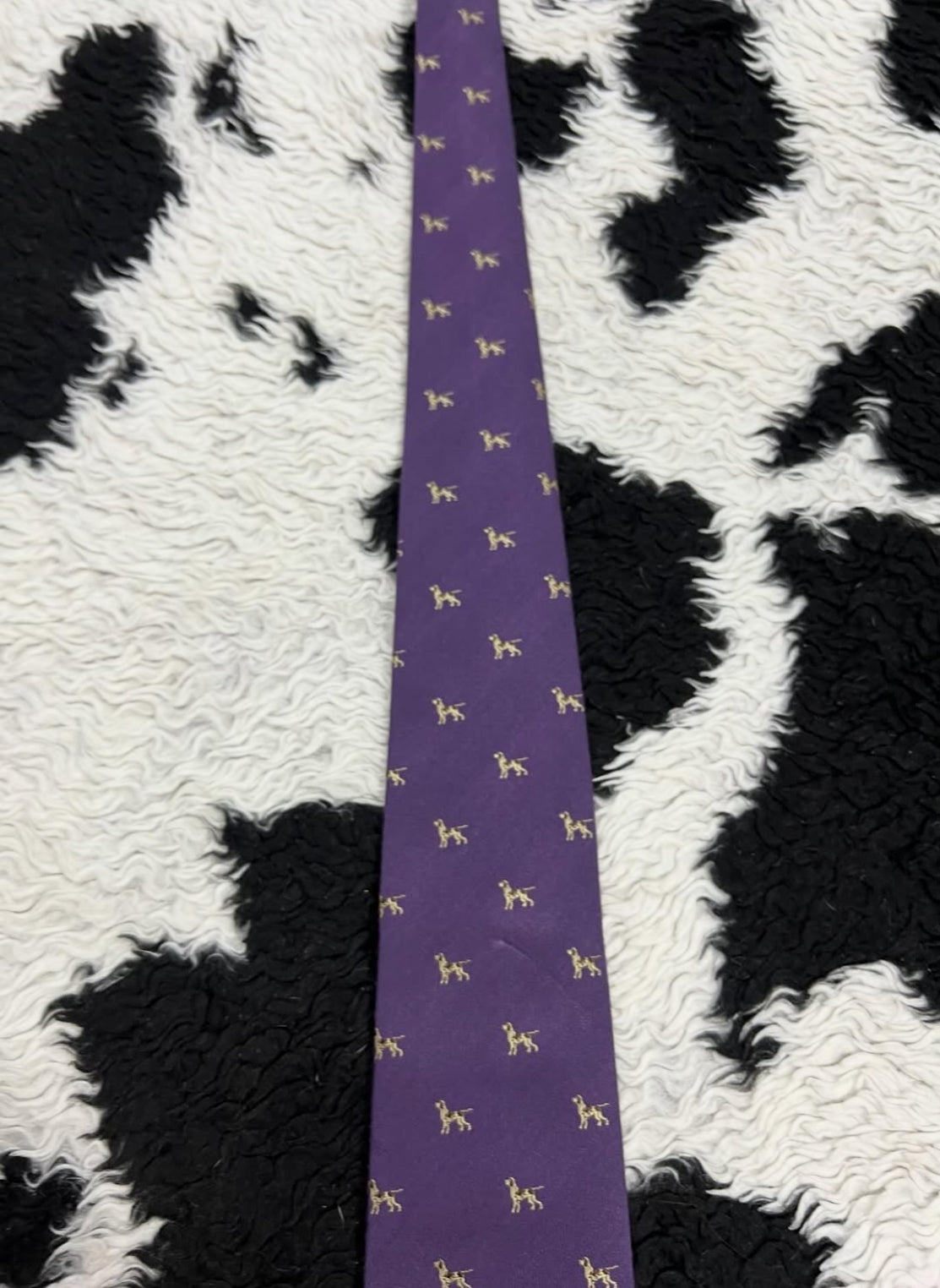 Embroidered Dogs Tie